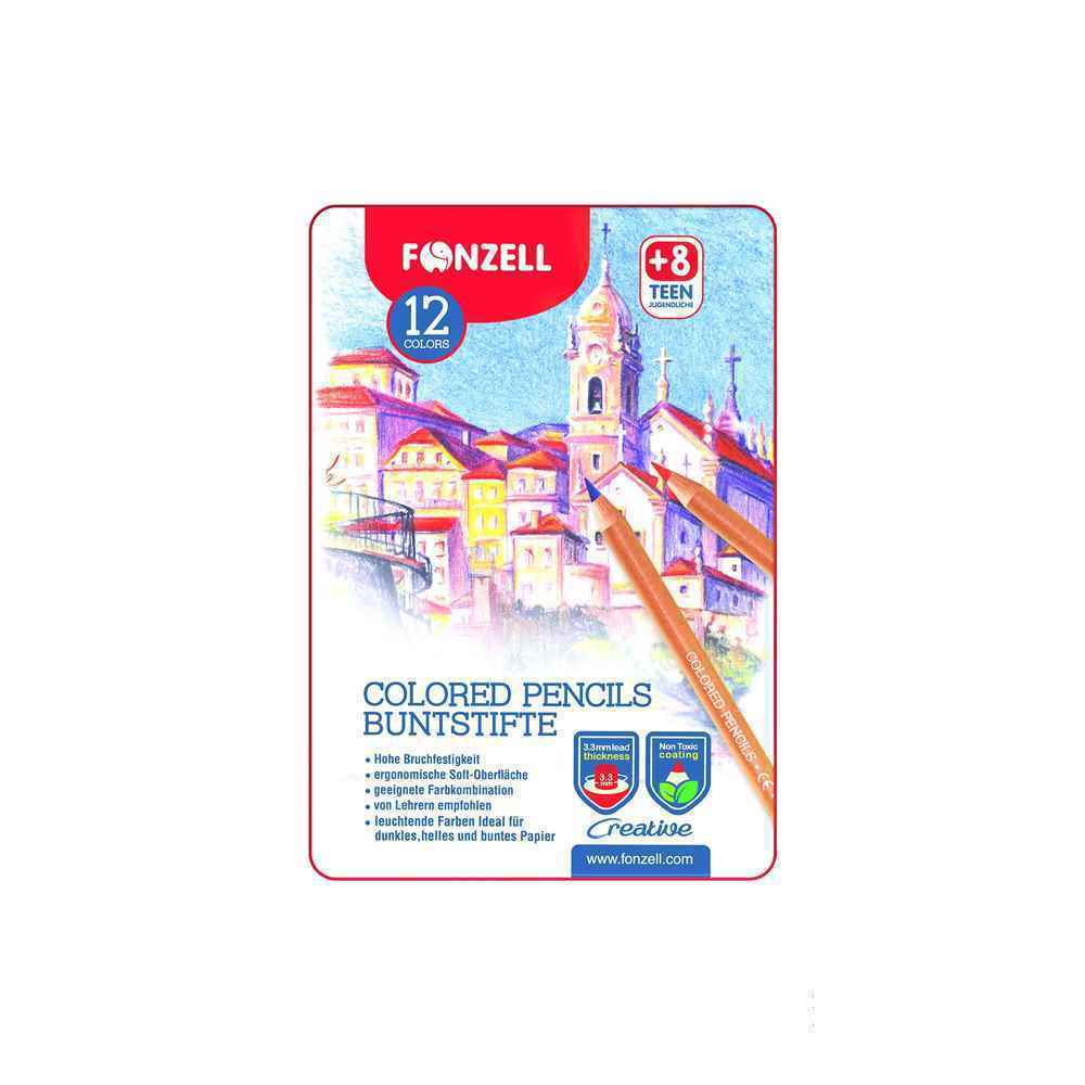 مدادرنگی12رنگ جعبه فلزی فونزل کد685054-685052